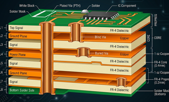 PCB layer stackup