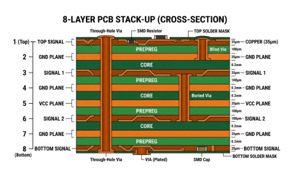 PCB prepreg vs core